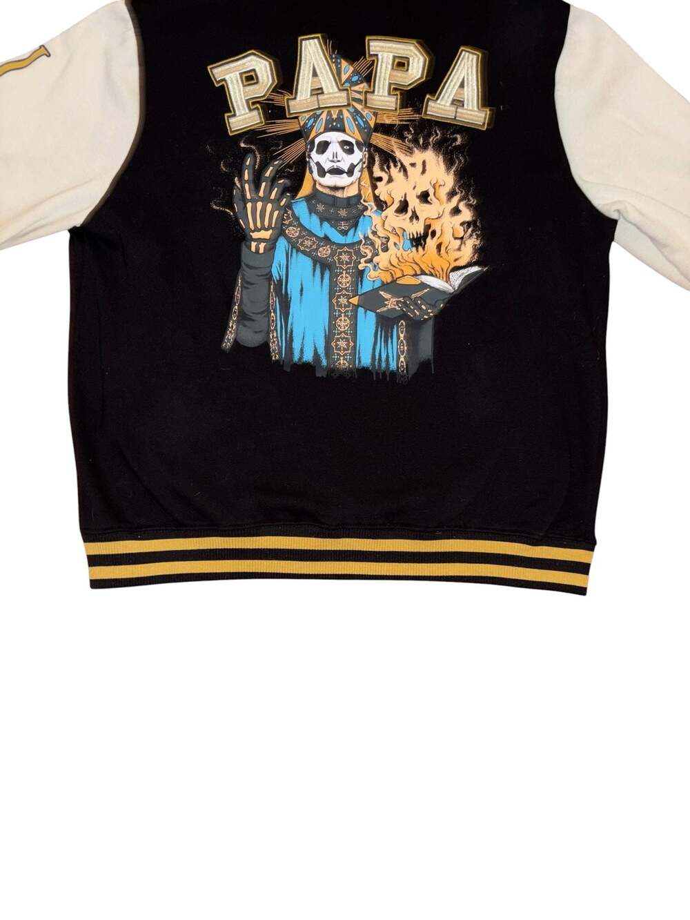 Hot Topic Ghost Papa Emeritus IV Varsity Letterman Jacket